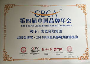 索象策劃集團榮膺第四屆中國品牌年會雙項大獎，彰顯網(wǎng)絡(luò)營銷策劃卓越實力